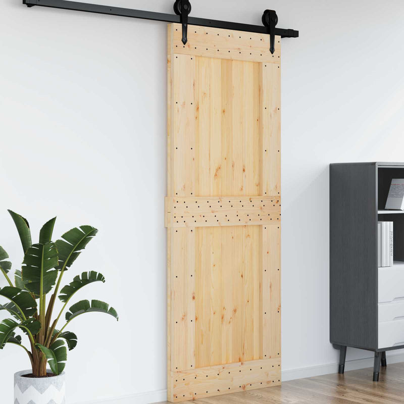 Ușă simplă NARVIK 85x210 cm Lemn de Pin Solid (Nefinisat)