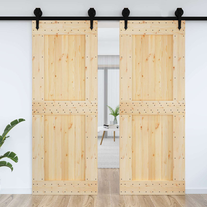 Ușă simplă NARVIK 85x210 cm Lemn de Pin Solid (Nefinisat)