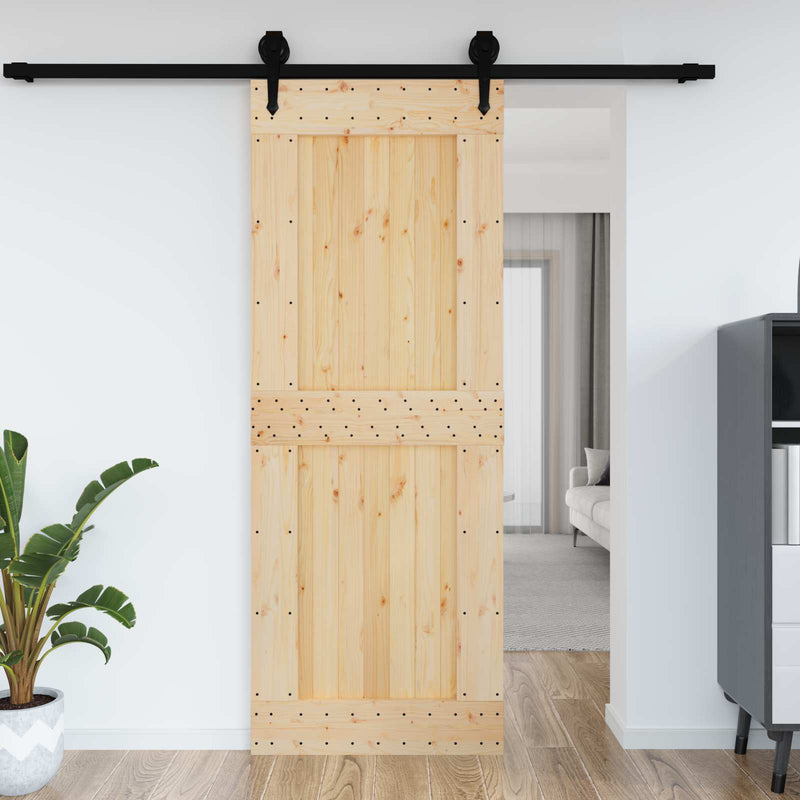 Ușă simplă NARVIK 85x210 cm Lemn de Pin Solid (Nefinisat)