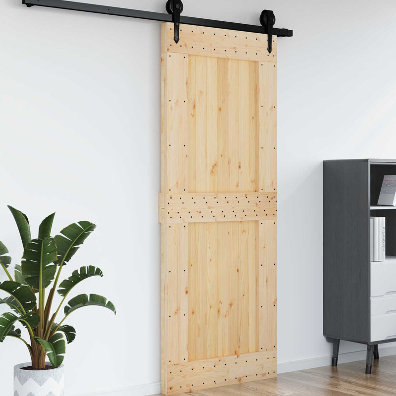 Ușă simplă NARVIK 90x210 cm Lemn de Pin Solid (Nefinisat)