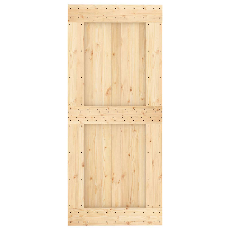Ușă simplă NARVIK 90x210 cm Lemn de Pin Solid (Nefinisat)