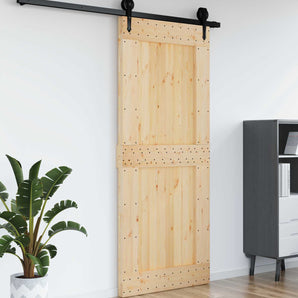 Ușă NARVIK 95 x 210 cm Lemn de Pin Solid (Nefinisat) natural