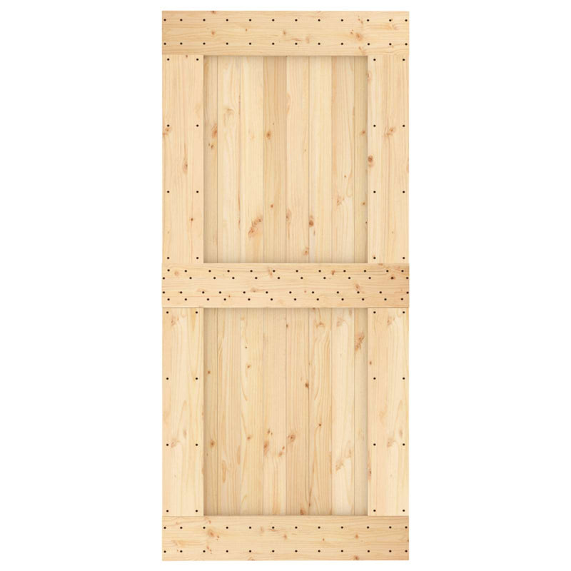 Ușă NARVIK 95 x 210 cm Lemn de Pin Solid (Nefinisat) natural