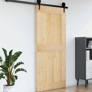 Ușă NARVIK 100 x 210 cm Lemn de Pin Solid (Nefinisat) natural