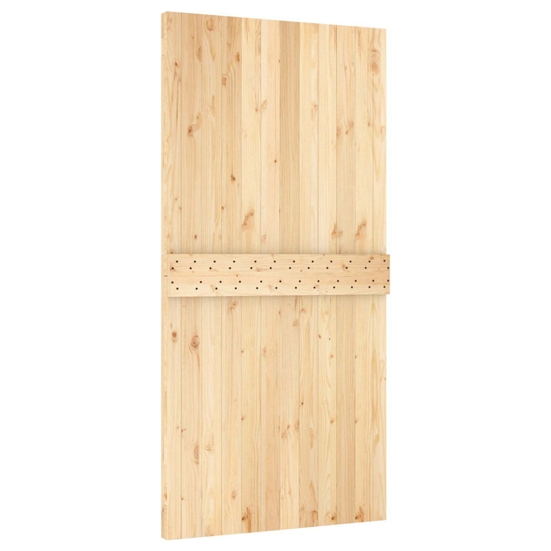 Ușă NARVIK 100 x 210 cm Lemn de Pin Solid (Nefinisat) natural