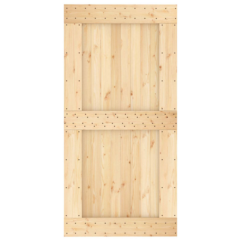 Ușă NARVIK 100 x 210 cm Lemn de Pin Solid (Nefinisat) natural