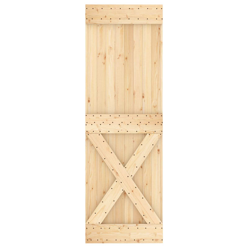Ușă Cross NARVIK 70x210 cm Lemn de Pin Solid (Nefinisat)