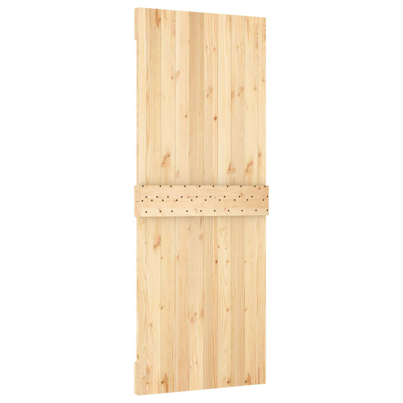 Ușă Cross NARVIK 80x210cm Lemn de Pin Solid (Nefinisat) natural