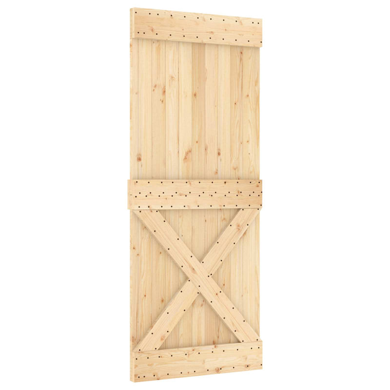 Ușă NARVIK 85 x 210 cm Lemn de Pin Solid (Nefinisat) natural