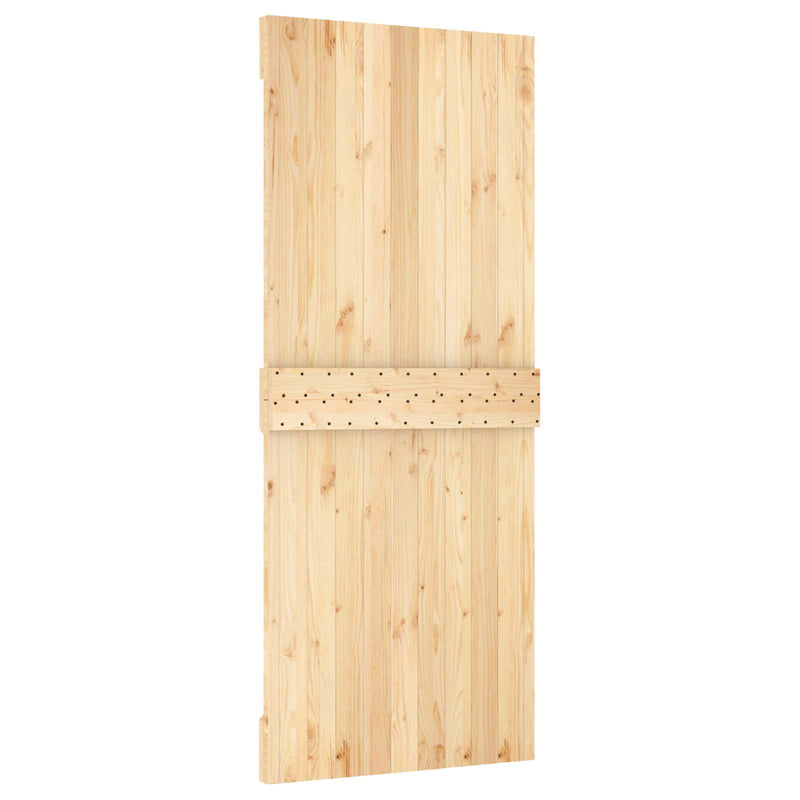 Ușă NARVIK 85 x 210 cm Lemn de Pin Solid (Nefinisat) natural