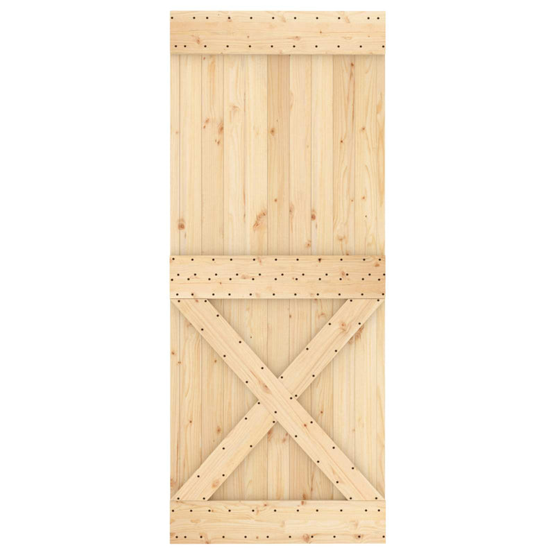 Ușă NARVIK 85 x 210 cm Lemn de Pin Solid (Nefinisat) natural