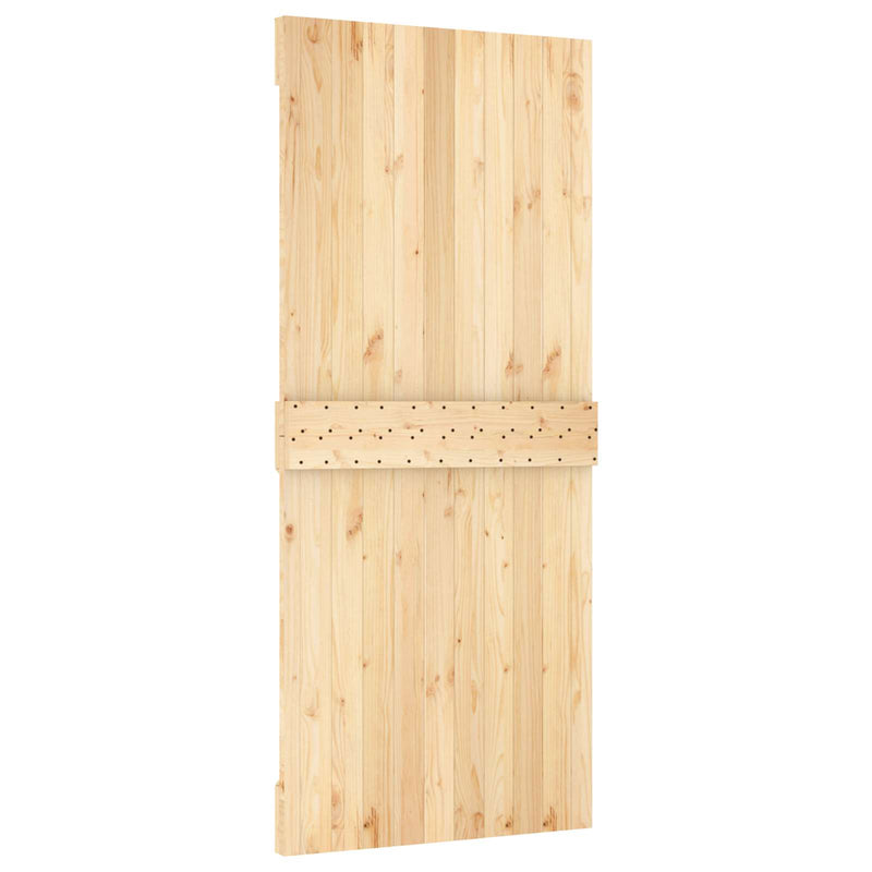 Ușă NARVIK 90 x 210 cm Lemn de Pin Solid (Nefinisat) natural