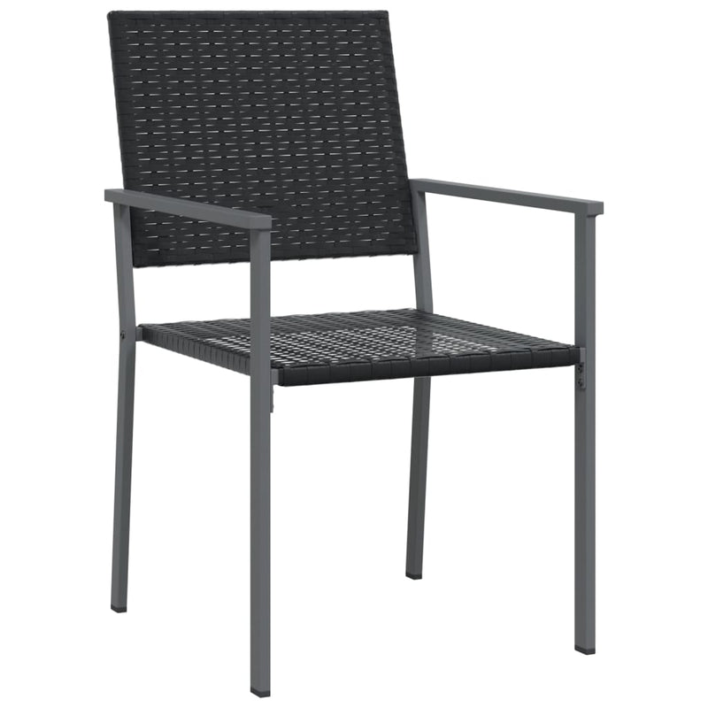 Set mobilier de grădină, 5 piese, poliratan și oțel
