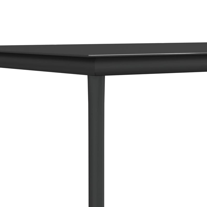 Set mobilier de grădină, 5 piese, poliratan și oțel