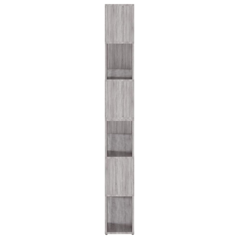 Dulap de cărți/Separator de cameră, gri sonoma, 100x24x188 cm