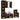 Set dulapuri de baie, 4 piese, stejar afumat, lemn prelucrat