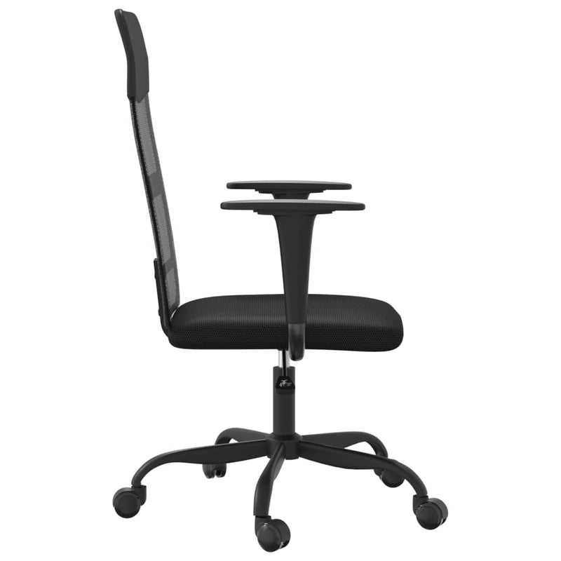 Scaun birou reglabil în înălțime negru piele artificială/plasă