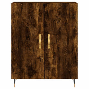 Dulap, stejar fumuriu, 69,5x34x90 cm, lemn compozit