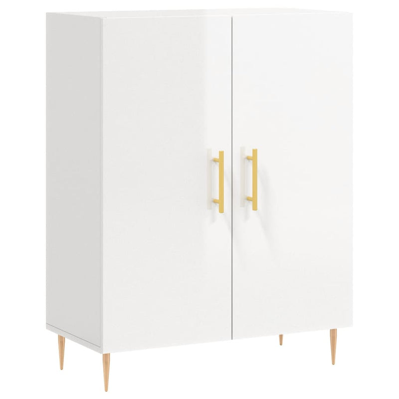 Dulap, alb extralucios, 69,5x34x90 cm, lemn compozit