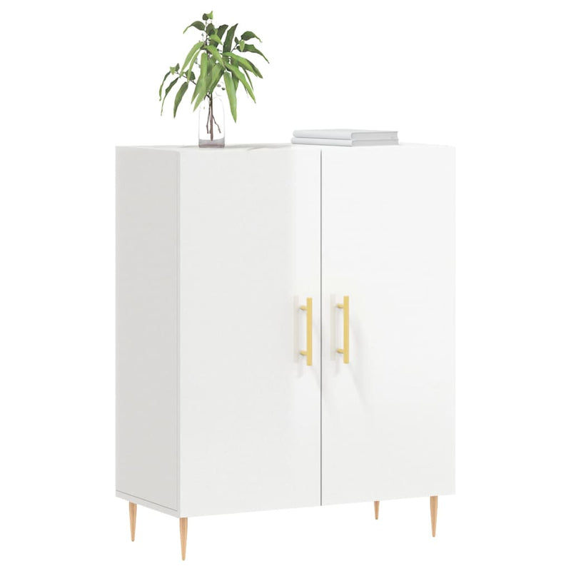 Dulap, alb extralucios, 69,5x34x90 cm, lemn compozit
