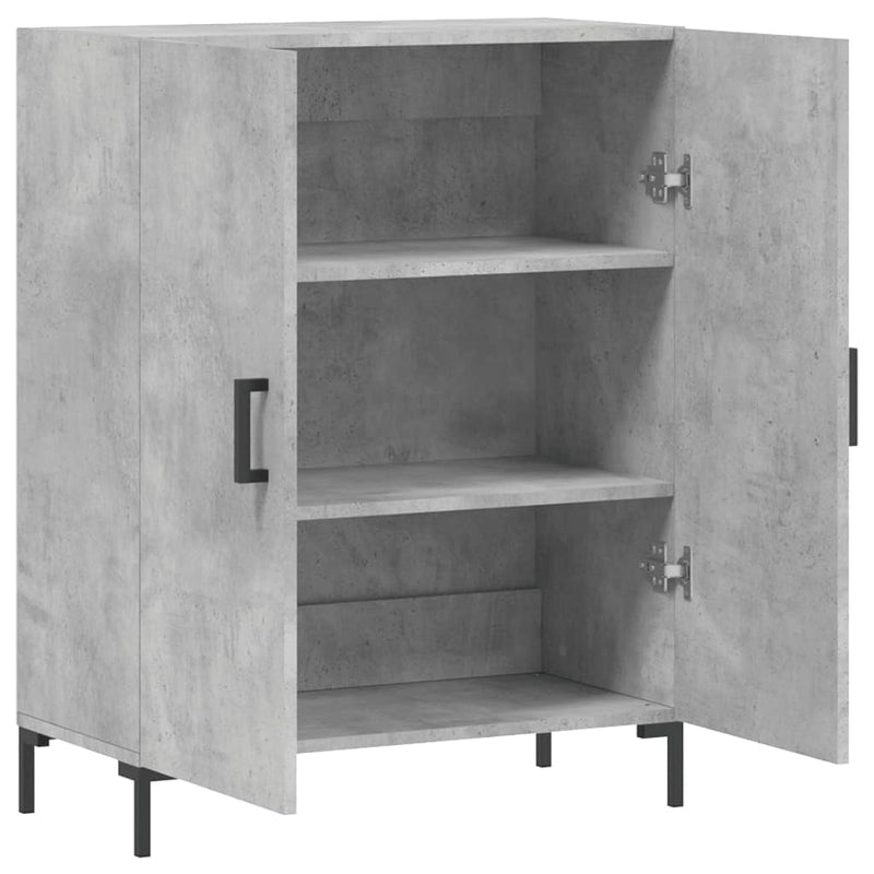 Dulap, gri beton, 69,5x34x90 cm, lemn compozit