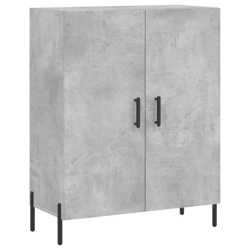 Dulap, gri beton, 69,5x34x90 cm, lemn compozit