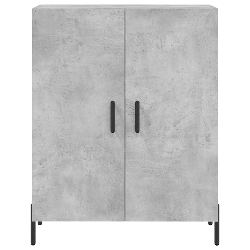 Dulap, gri beton, 69,5x34x90 cm, lemn compozit