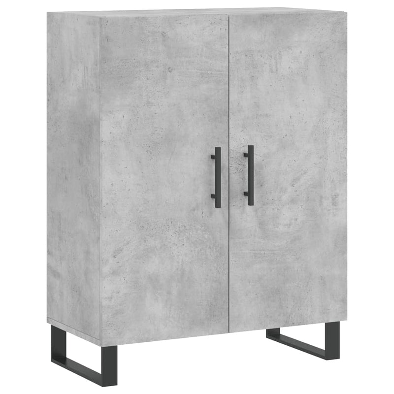 Dulap, gri beton, 69,5x34x90 cm, lemn compozit
