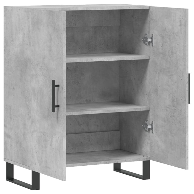 Dulap, gri beton, 69,5x34x90 cm, lemn compozit