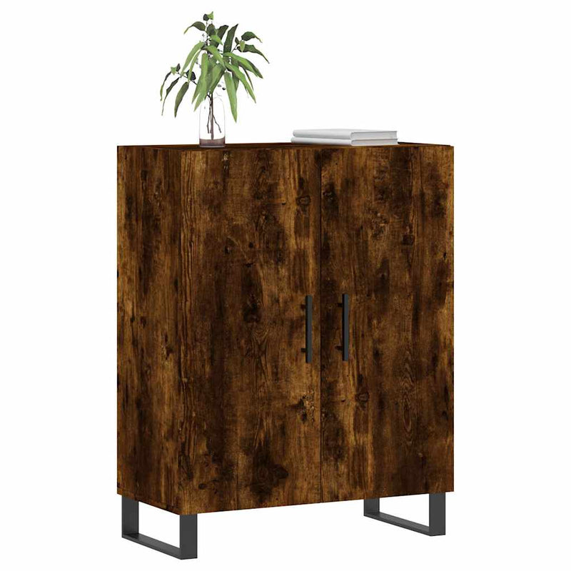 Dulap, stejar fumuriu, 69,5x34x90 cm, lemn compozit