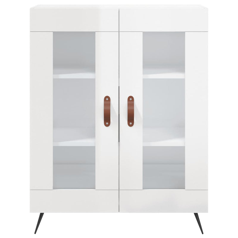 Dulap, alb extralucios, 69,5x34x90 cm, lemn compozit
