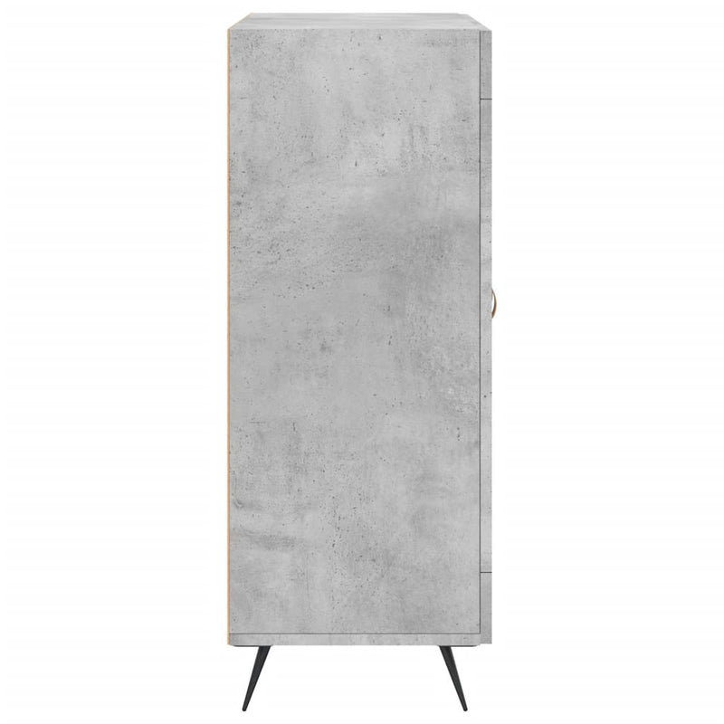 Dulap, gri beton, 69,5x34x90 cm, lemn compozit