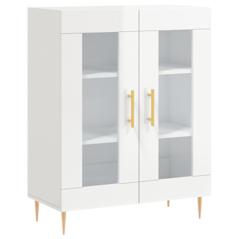 Dulap, alb extralucios, 69,5x34x90 cm, lemn compozit