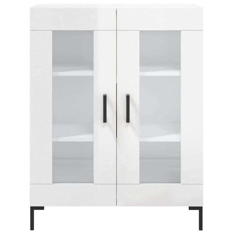 Dulap, alb extralucios, 69,5x34x90 cm, lemn compozit