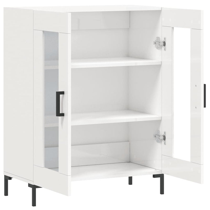Dulap, alb extralucios, 69,5x34x90 cm, lemn compozit