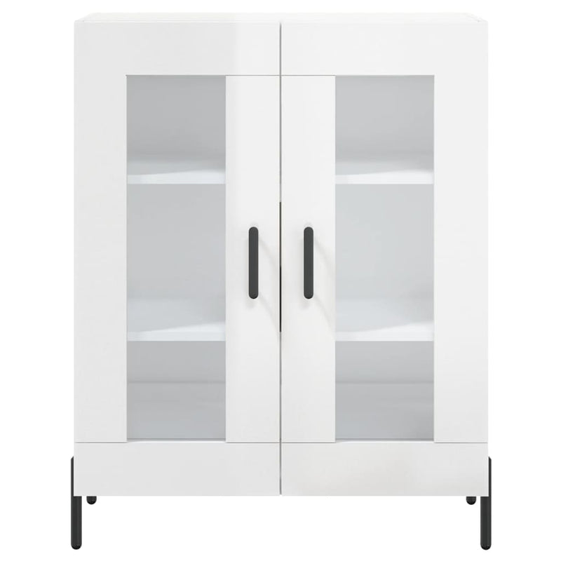 Dulap, alb extralucios, 69,5x34x90 cm, lemn compozit