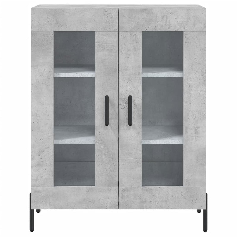 Dulap, gri beton, 69,5x34x90 cm, lemn compozit