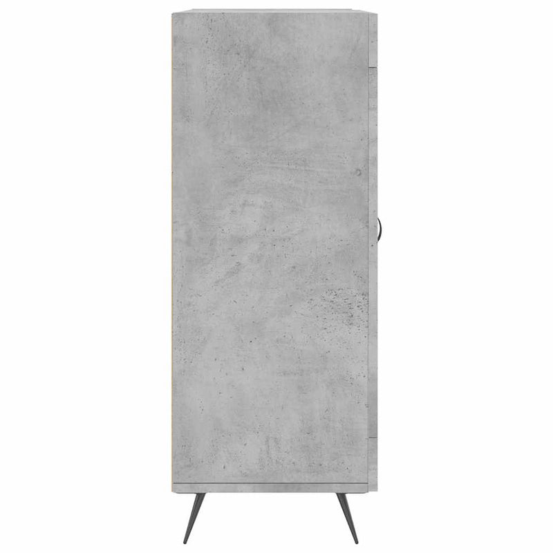 Servantă, gri beton, 69,5x34x90 cm, lemn compozit