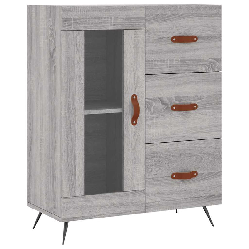 Servantă, gri sonoma, 69,5x34x90 cm, lemn compozit