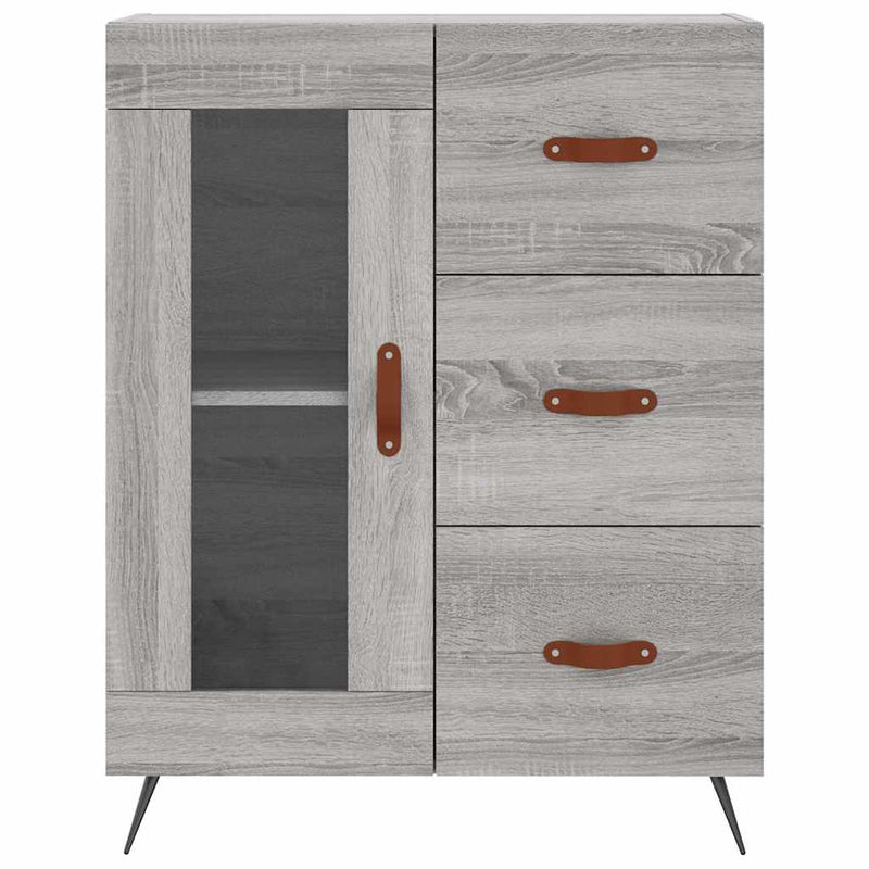 Servantă, gri sonoma, 69,5x34x90 cm, lemn compozit