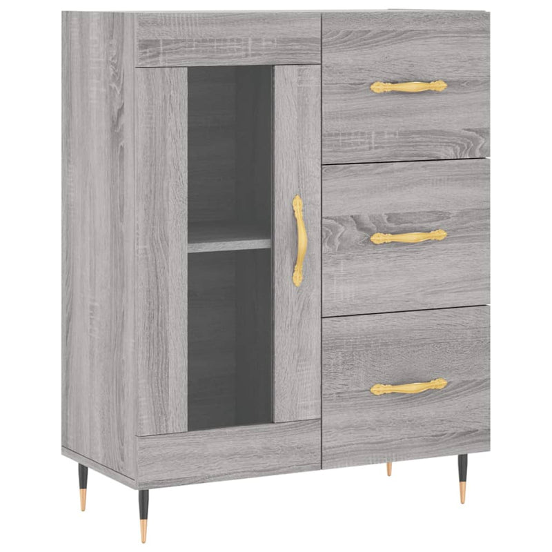 Servantă, gri sonoma, 69,5x34x90 cm, lemn compozit