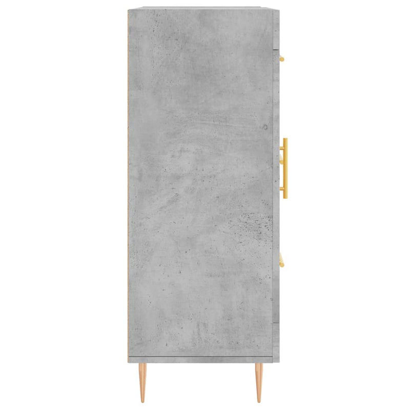 Servantă, gri beton, 69,5x34x90 cm, lemn compozit