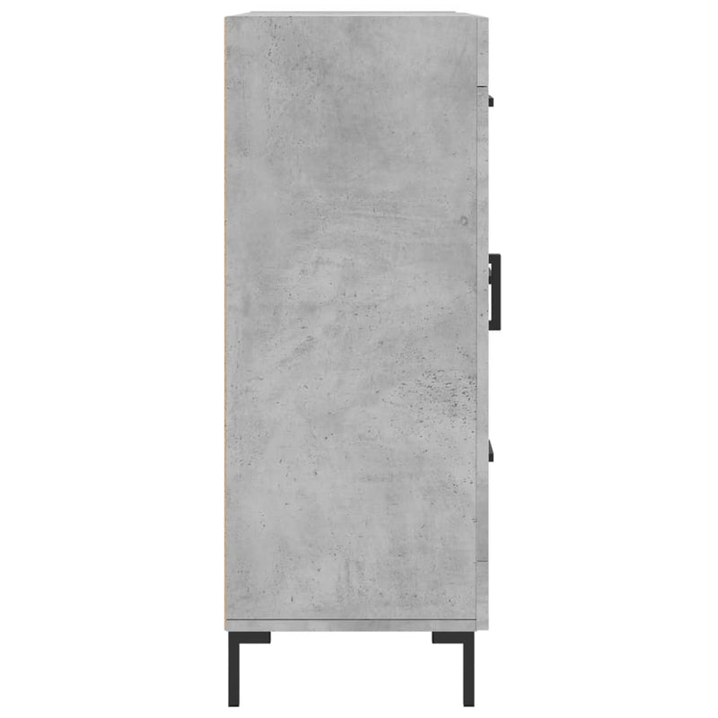 Servantă, gri beton, 69,5x34x90 cm, lemn compozit