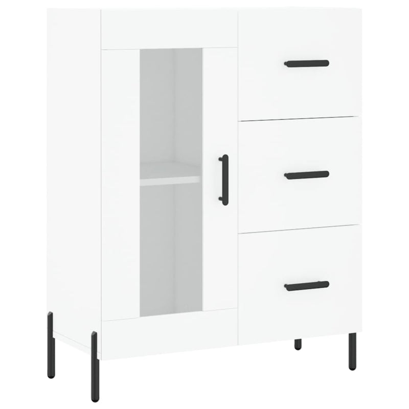 Servantă, alb, 69,5x34x90 cm, lemn compozit