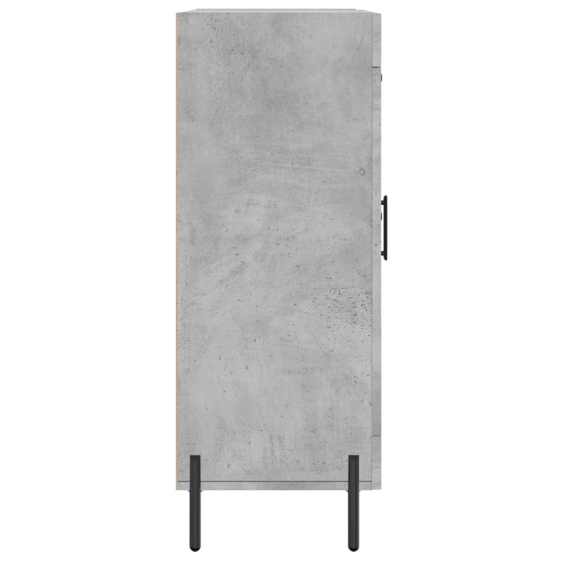 Servantă, gri beton, 69,5x34x90 cm, lemn compozit
