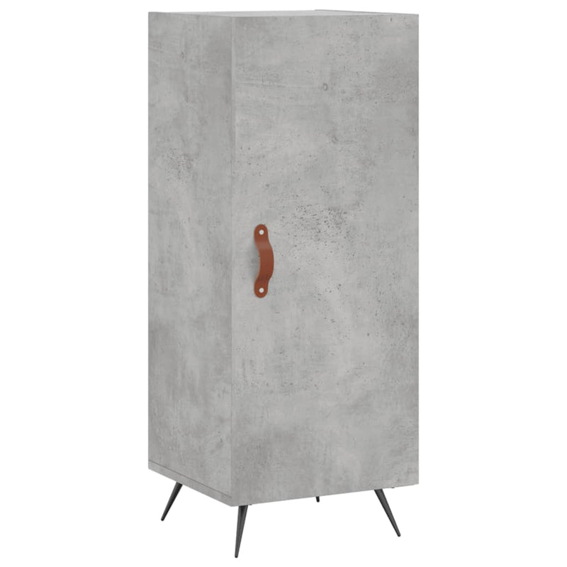 Servantă, gri beton, 34,5x34x90 cm, lemn compozit