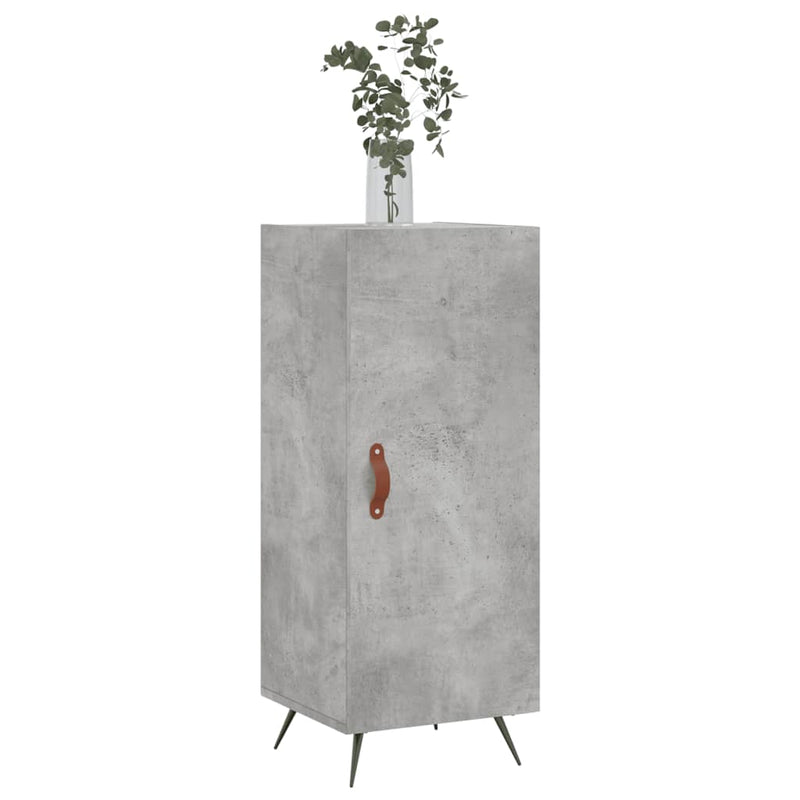 Servantă, gri beton, 34,5x34x90 cm, lemn compozit