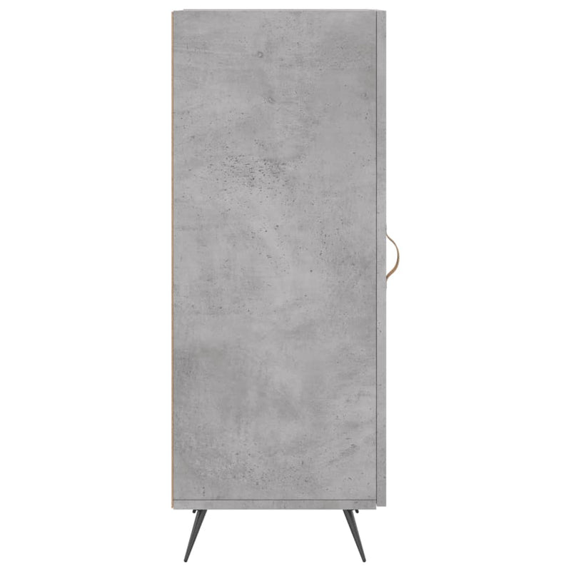 Servantă, gri beton, 34,5x34x90 cm, lemn compozit