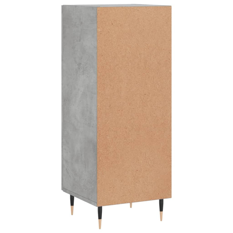 Servantă, gri beton, 34,5x34x90 cm, lemn compozit