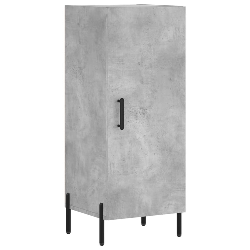 Servantă, gri beton, 34,5x34x90 cm, lemn compozit